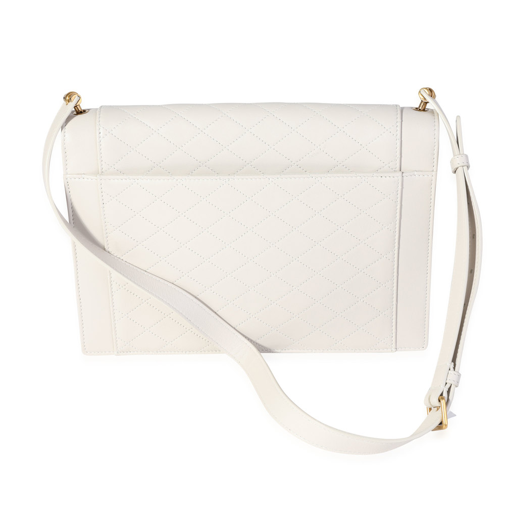 Saint Laurent Blanc Vintage Quilted Lambskin Gaby Flap Bag - Picture 3 of 8